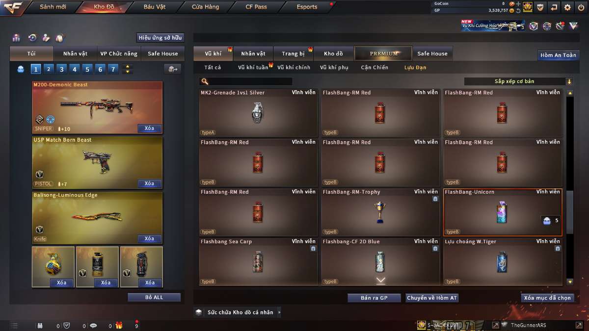 shop acc cf uy tin gia re